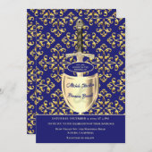 Royal Gold Pattern Hochzeitseinladung Einladung (Vorne/Hinten)