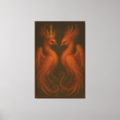 Royal Gold Phoenix Pair · Luxury Fine Art Canvas Leinwanddruck (Vorderseite)