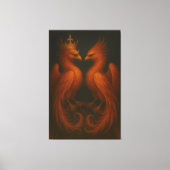 Royal Gold Phoenix Pair · Luxury Fine Art Canvas Leinwanddruck (Vorderseite)