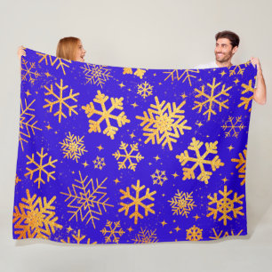 Royal Gold Schneeglanz Eleganz – Gemütlicher Winte Fleecedecke