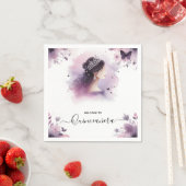 Royal Gold Tiara Lilac Light Lila Quinceanera Serviette (Beispiel)