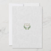 Royal Gold Wappen Greenery Floral Brautparty Einladung (Rückseite)