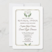 Royal Gold Wappen Laurel Wreath Probe Dinner Einladung (Vorderseite)