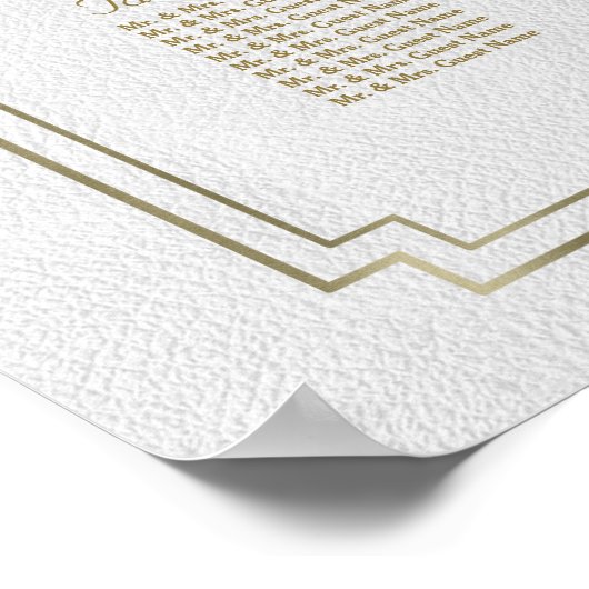 Royal Gold Wappen Lush Greenerity Seating Chart Poster (Ecke)