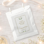 Royal Gold Wappen Lush Greenerity Wedding DANK Geschenktütchen (Ausgeschnitten)