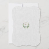 Royal Gold Wappen Lush Greenery SWEET 16 Einladung (Rückseite)