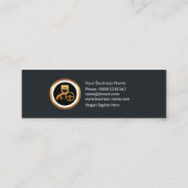 Royal Gold Wave Gray Grunge Chauffeur Mini Visitenkarte (Rückseite)