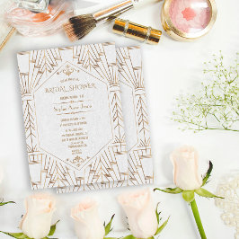 Royal Gold White Great Gatsby 1920er Brautparty Einladung