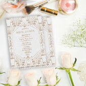 Royal Gold White Great Gatsby 1920er Brautparty Einladung