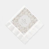 Royal Gold White Great Gatsby 1920er Hochzeit Serviette (Ecke)
