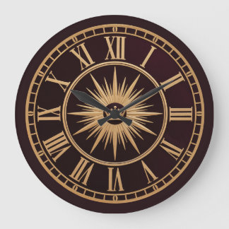 Royal Golden Crown Große Wanduhr