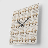 Royal golden fleur-de-lis Muster. Quadratische Wanduhr (Winkel)