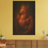 Royal Golden Phoenix – Elite Fine Art Collection Leinwanddruck (Insitu (Wohnzimmer))