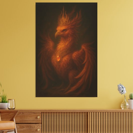 Royal Golden Phoenix – Elite Fine Art Collection Leinwanddruck (Insitu (Wohnzimmer))