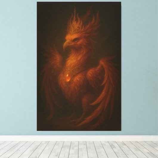 Royal Golden Phoenix – Elite Fine Art Collection Leinwanddruck (Insitu (Holzboden))
