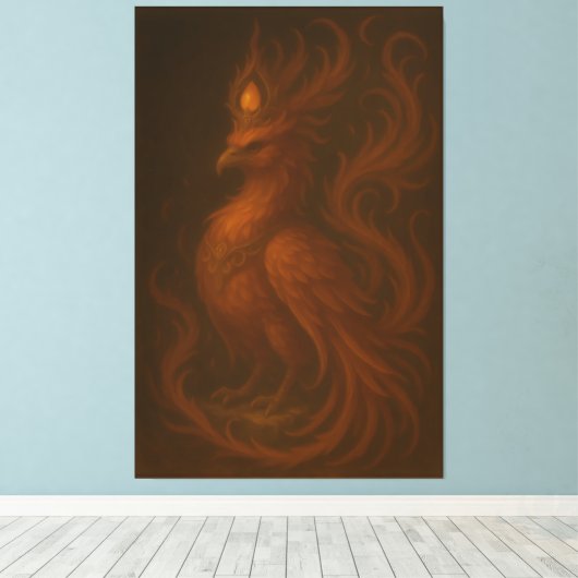 Royal Golden Phoenix – Elite Fine Art Collection Leinwanddruck (Insitu (Holzboden))