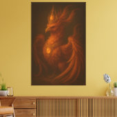 Royal Golden Phoenix – Elite Fine Art Collection Leinwanddruck (Insitu (Wohnzimmer))