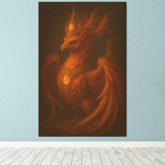 Royal Golden Phoenix – Elite Fine Art Collection Leinwanddruck (Insitu (Holzboden))