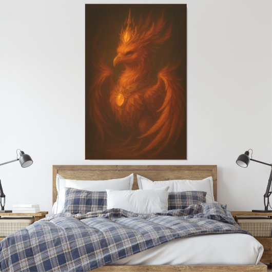 Royal Golden Phoenix – Elite Fine Art Collection Leinwanddruck (Insitu (Schlafzimmer))