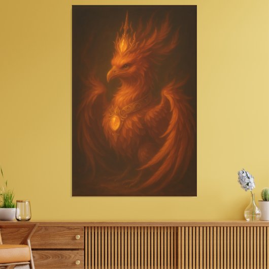 Royal Golden Phoenix – Elite Fine Art Collection Leinwanddruck (Insitu (Wohnzimmer))