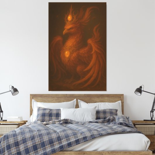 Royal Golden Phoenix – Elite Fine Art Collection Leinwanddruck (Insitu (Schlafzimmer))