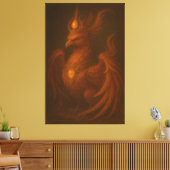 Royal Golden Phoenix – Elite Fine Art Collection Leinwanddruck (Insitu (Wohnzimmer))