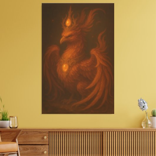 Royal Golden Phoenix – Elite Fine Art Collection Leinwanddruck (Insitu (Wohnzimmer))