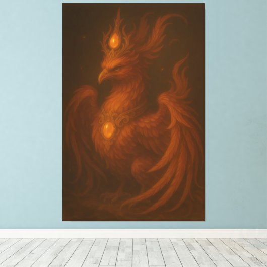 Royal Golden Phoenix – Elite Fine Art Collection Leinwanddruck (Insitu (Holzboden))