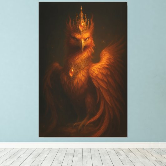 Royal Golden Phoenix – Elite Fine Art Collection Leinwanddruck (Insitu (Holzboden))