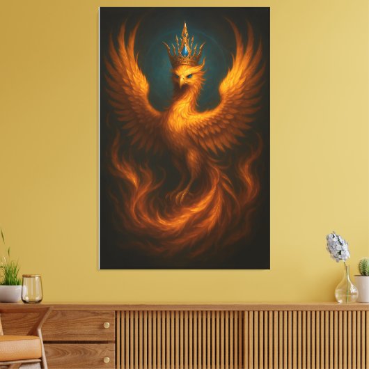 Royal Golden Phoenix · Luxury Fine Art Canvas Prin Leinwanddruck (Insitu (Wohnzimmer))
