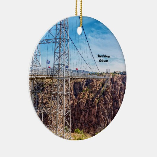 Royal Gorge Bridge Side View Circle Ornament (Rechts)