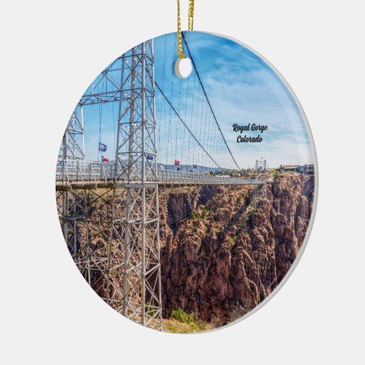 Royal Gorge Bridge Side View Circle Ornament (Links)