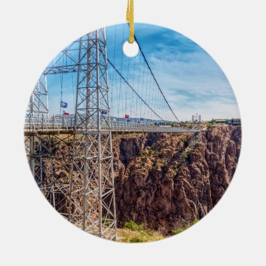 Royal Gorge Bridge Side View Circle Ornament (Hinten)