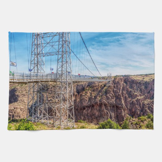 Royal Gorge Bridge Side View Küche Handtuch (Horizontal)