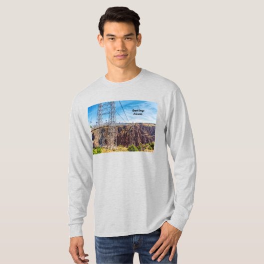 Royal Gorge Bridge Side View Men's Long Sleeve T-Shirt (Vorne ganz)