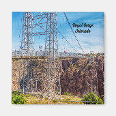 Royal Gorge Bridge Side View Square Magnet (Vorne)
