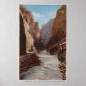Royal Gorge, CO - Ansicht des Zuges, Fluss Poster (Vorne)