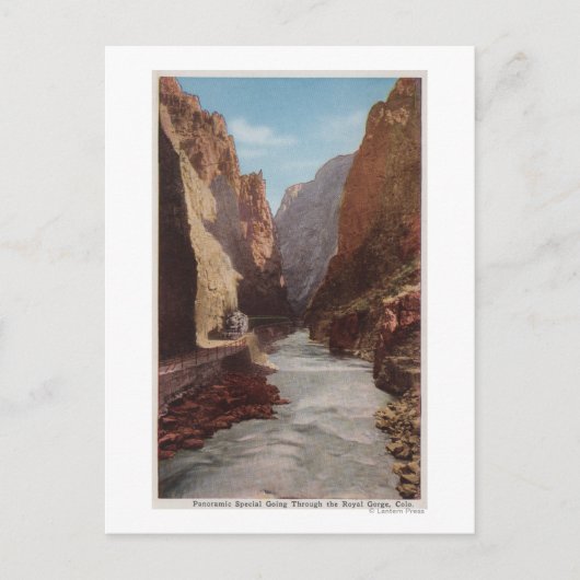 Royal Gorge, CO - Ansicht des Zuges, Fluss Postkarte (Vorderseite)