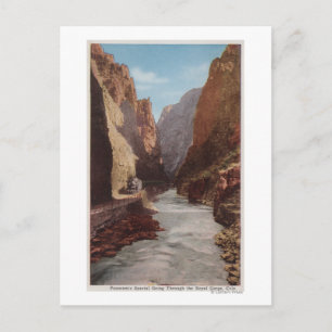 Royal Gorge, CO - Ansicht des Zuges, Fluss Postkarte