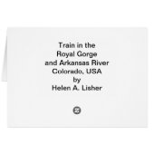 Royal Gorge Zug und Arkansas River Card (Rückseite Horizontal)