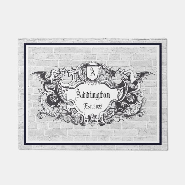 Royal Gothic Wappen Door Mat Fußmatte (Vorderseite)