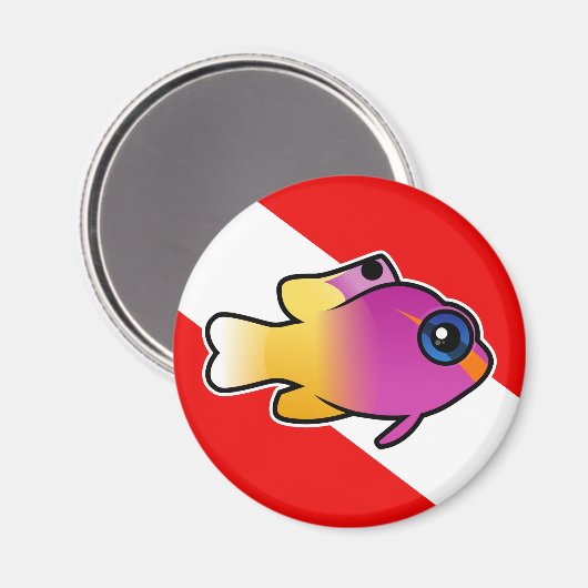 Royal Gramma Dive Flag Magnet (Vorderseite/Rückseite)