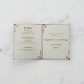 Royal Gray Wedding Greetings Wishing Congrates Dankeskarte (Innenseite)