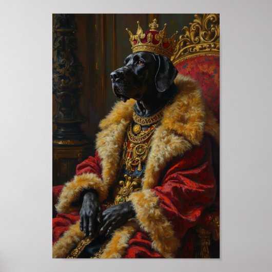 Royal Great Dane Portrait Poster (Vorne)