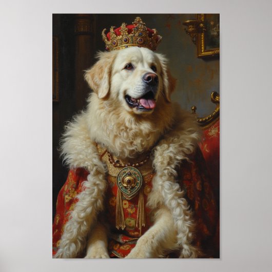 Royal Great Pyrenees Portrait Poster (Vorne)