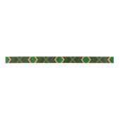Royal Green African Geometric Kente Satinband (Vorderseite)