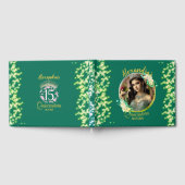 Royal Green Foto Boho Quinceañera Spanisch Gästebuch (Voll)