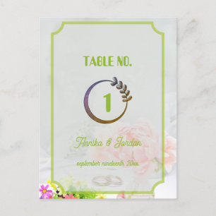 Royal Green Wedding Table No Vintag Postkarte