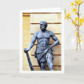 Royal Guard Statue, Hampton Court Palace, England Karte (Gelbe Blume)