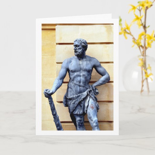 Royal Guard Statue, Hampton Court Palace, England Karte (Gelbe Blume)